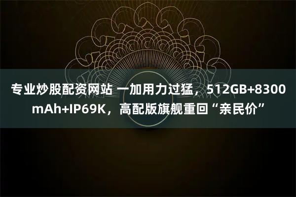 专业炒股配资网站 一加用力过猛，512GB+8300mAh+IP69K，高配版旗舰重回“亲民价”